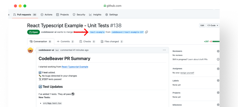 CodeBeaver PR