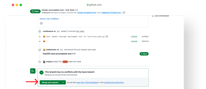 Merge CodeBeaver PR